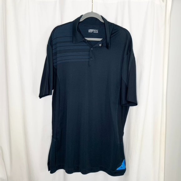 NIKE Mens Dri Fit Dark Blue Golf Shirt Size XXL Excellent 'Like New" Condition! - Picture 1 of 8